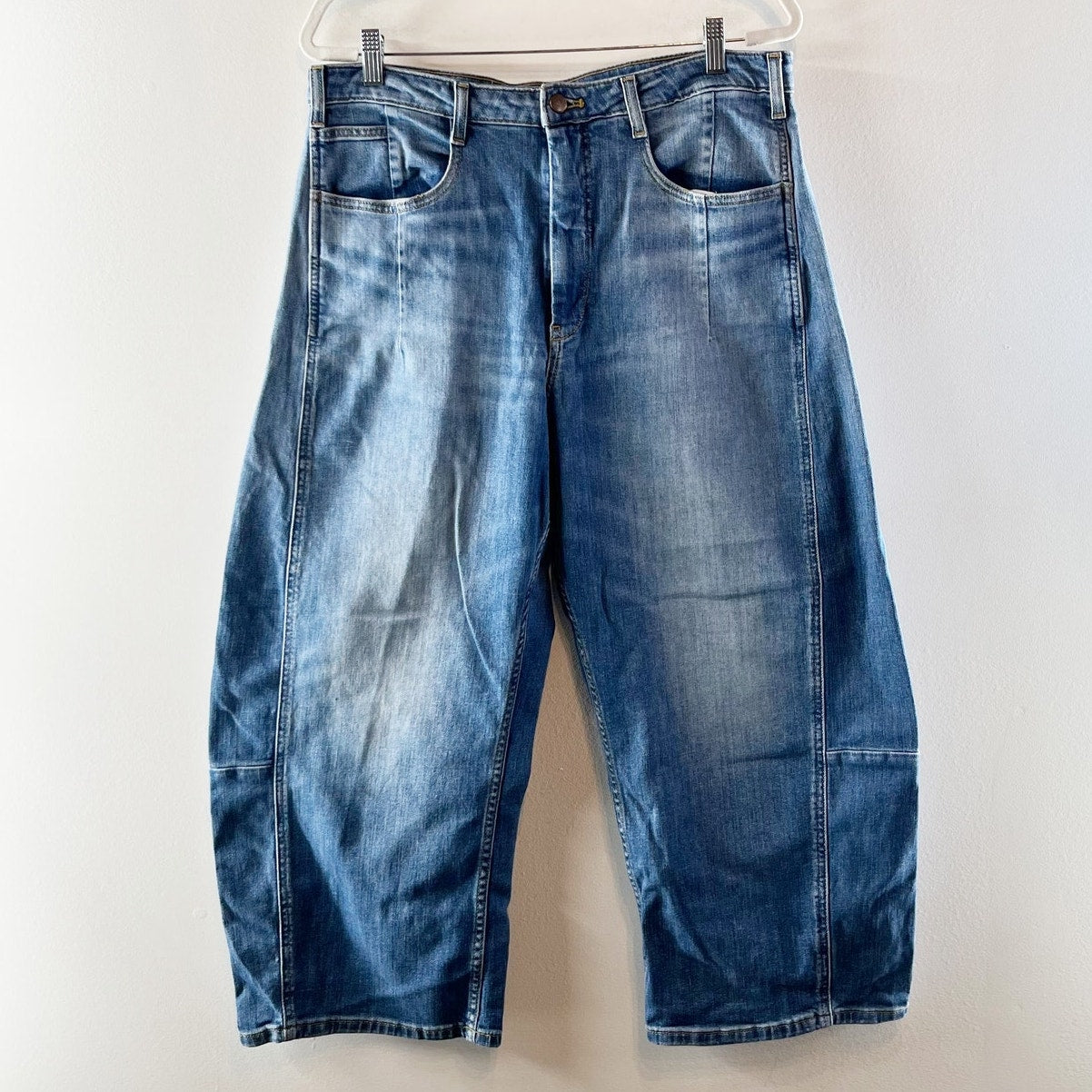 Pilcro by Anthropologie The Kenna Mid-Rise Denim Heritage Barrel Jeans Blue 32