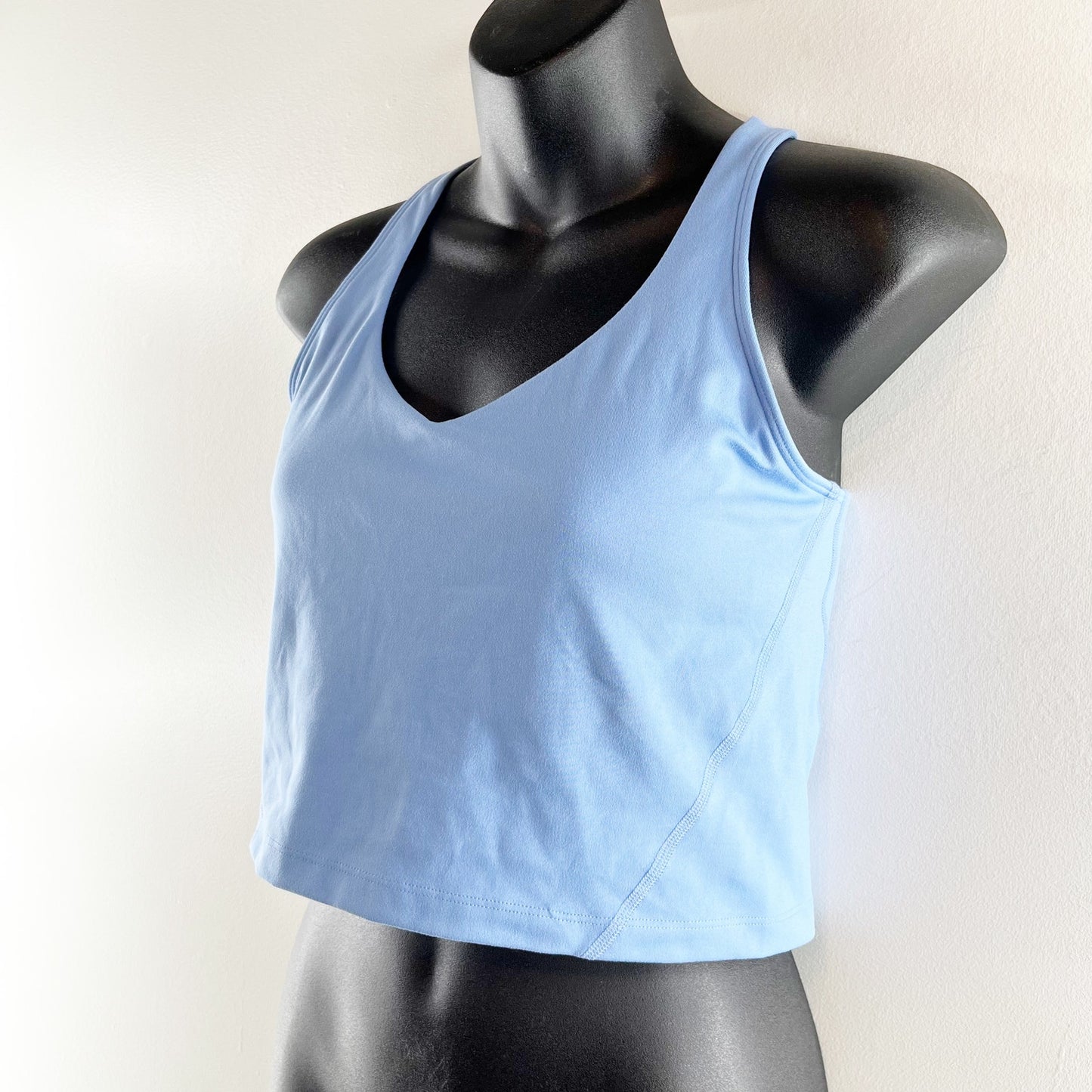 Gilly Hicks Go Recharge Strappy Back Cropped Tank Top Blue Large