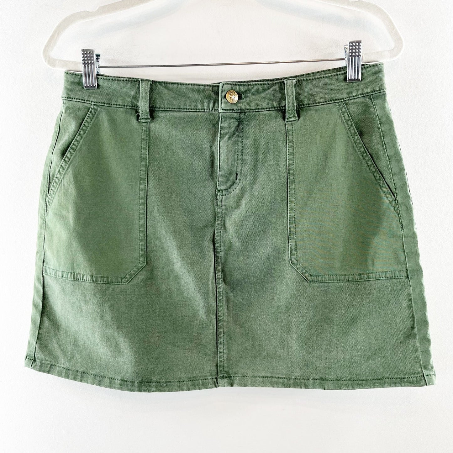 Vineyard Vines Cotton Denim Mini Skirt Green 10