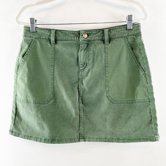 Vineyard Vines Cotton Denim Mini Skirt Green 10