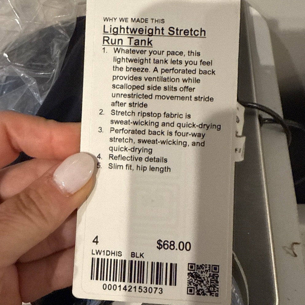Lululemon Lightweight Stretch Running Tank Top Black 4