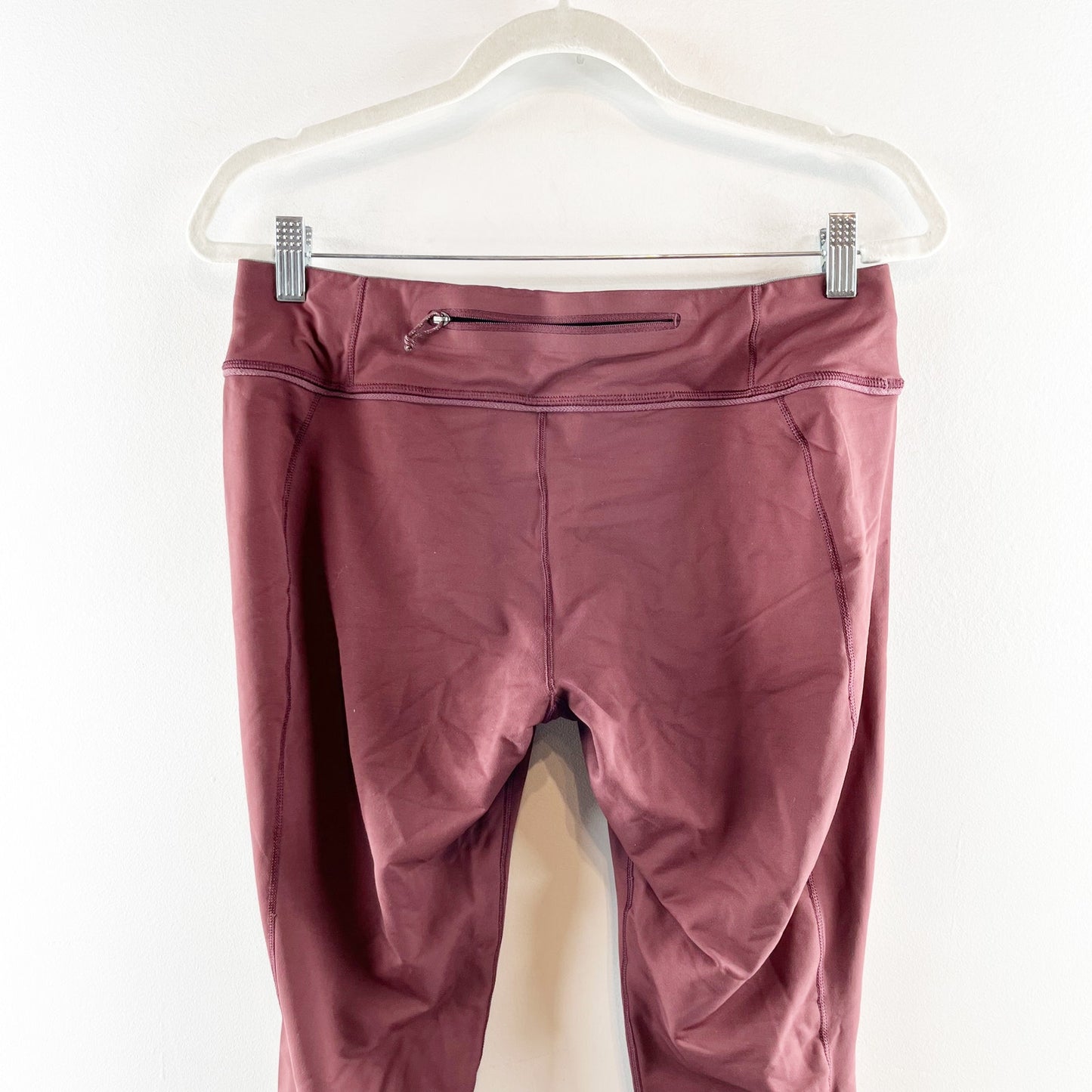 Patagonia Pull On Elastic Waist High Rise Ankle Leggings Clay Maroon Large