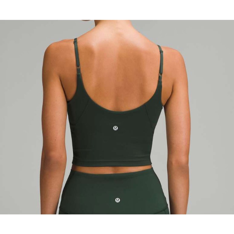 Lululemon Align Cropped Cami Tank Top Light Support, A/B Cup Legacy Green 2