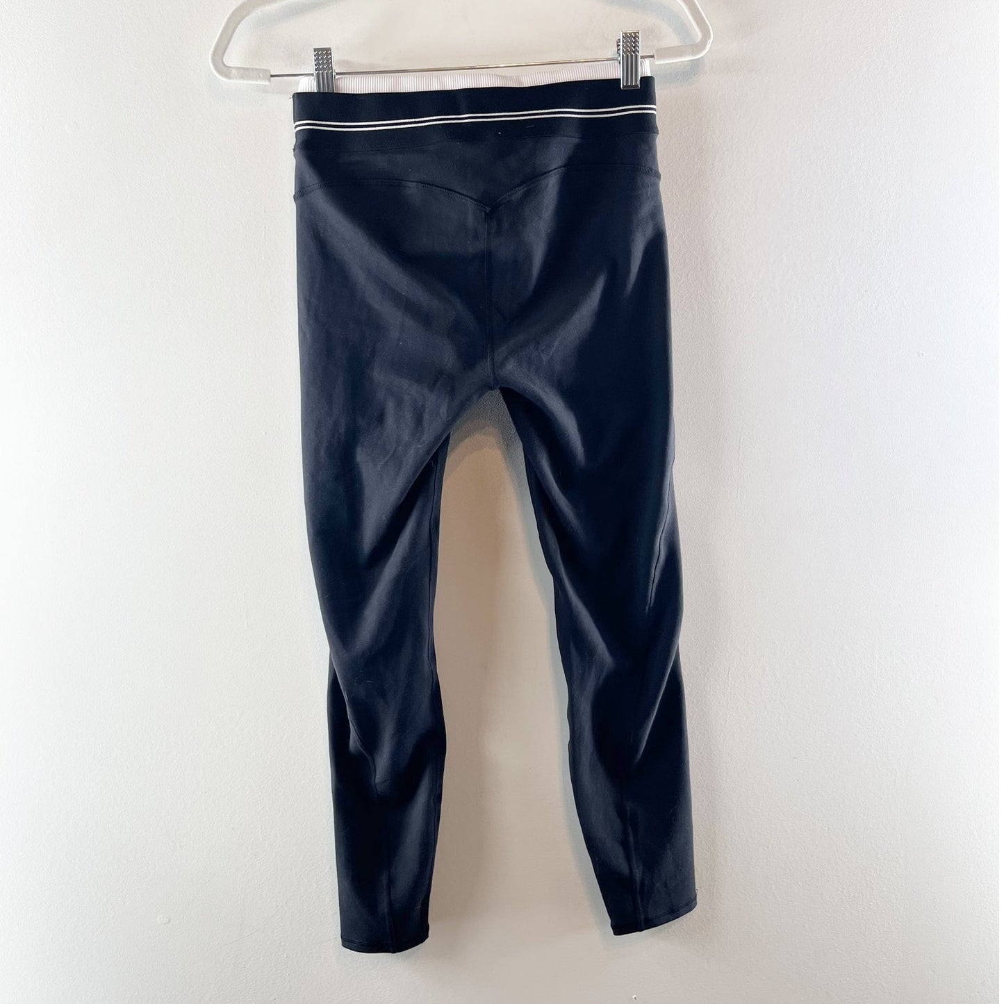 Alo Airbrush High-Waist 7/8 Better Together Leggings Black White Small