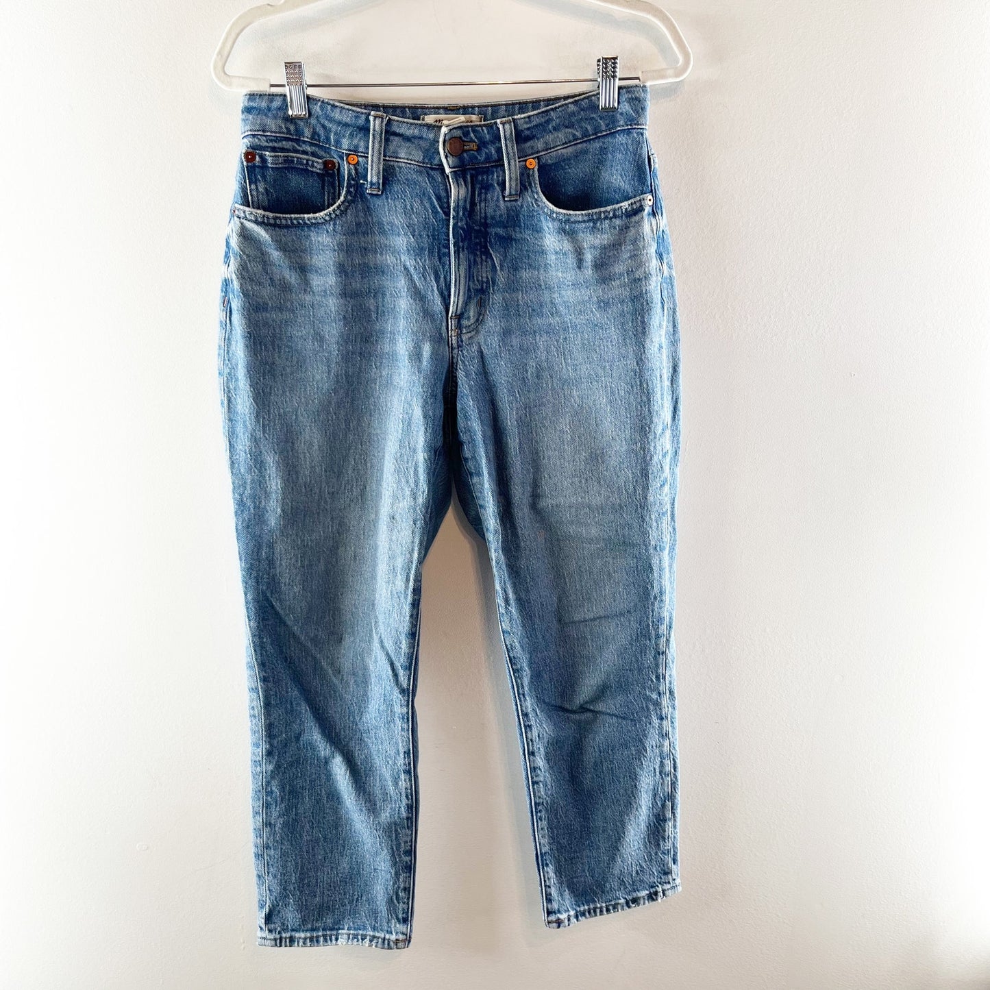 Madewell The Curvy Perfect Vintage High Waisted Straight Jeans Hoye Wash 28 P