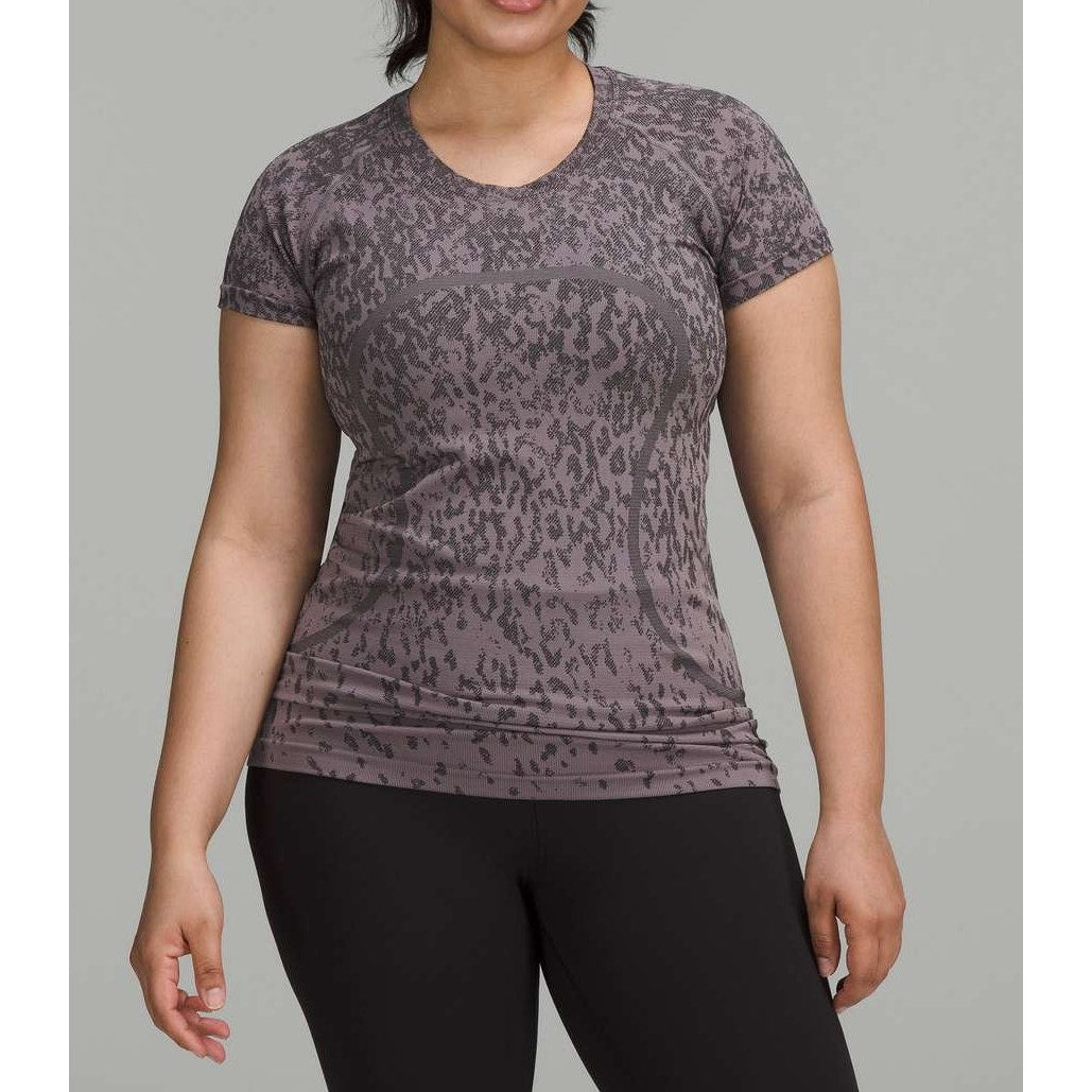 Lululemon Swiftly Tech Short Sleeve Shirt Covered Camo Lunar Rock Graphite Grey