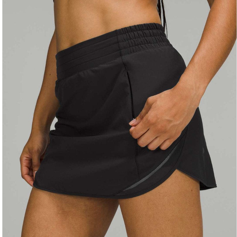 Lululemon Hotty Hot High-Rise Mini Tennis Skort Skirt Black 10