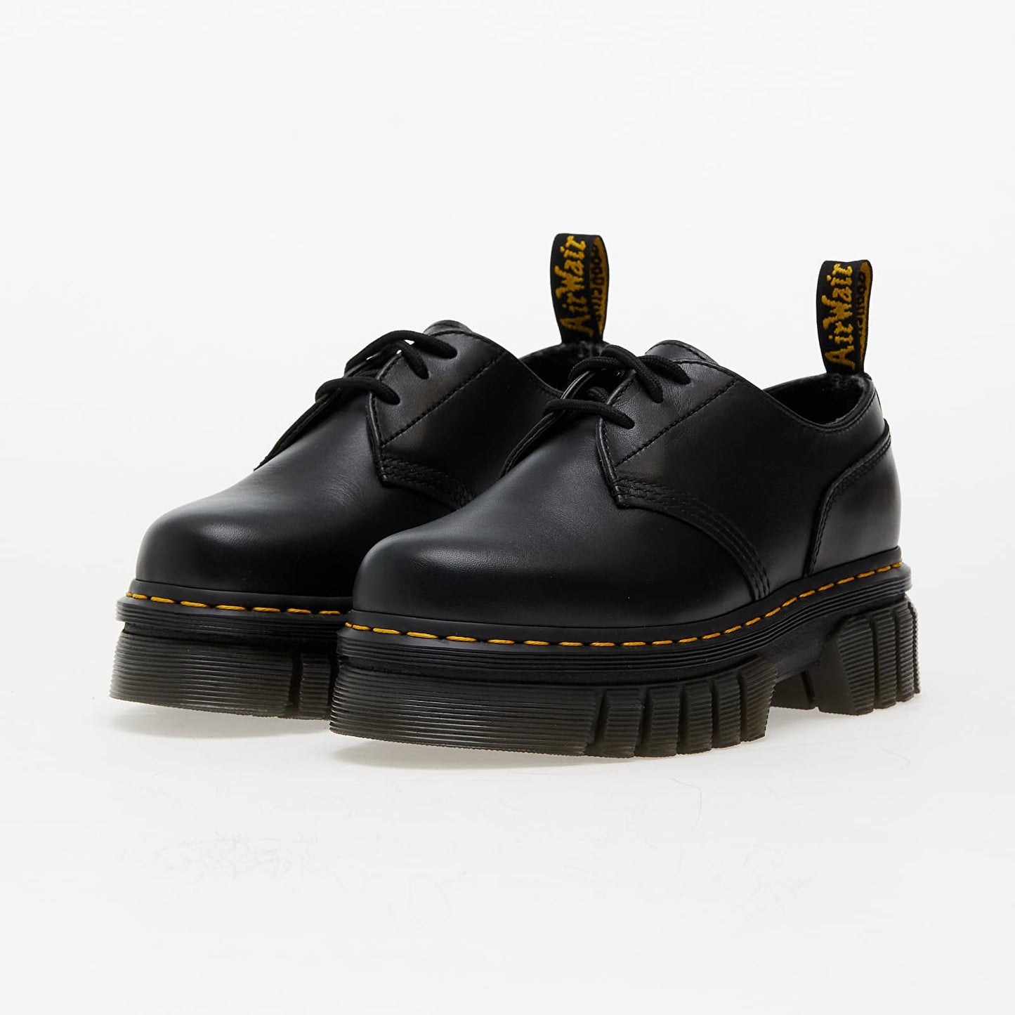 Dr. Martens Audrick 3-Eye Leather Platform Loafer Shoe Black 11