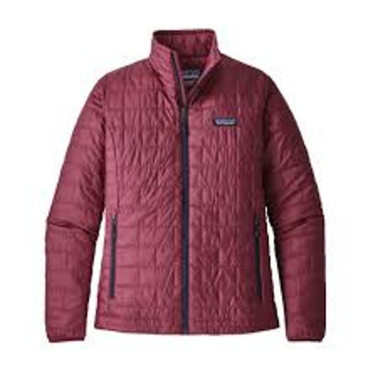Patagonia Full Zip Nano Puff Puffer Jacket Coat Maroon Red Small