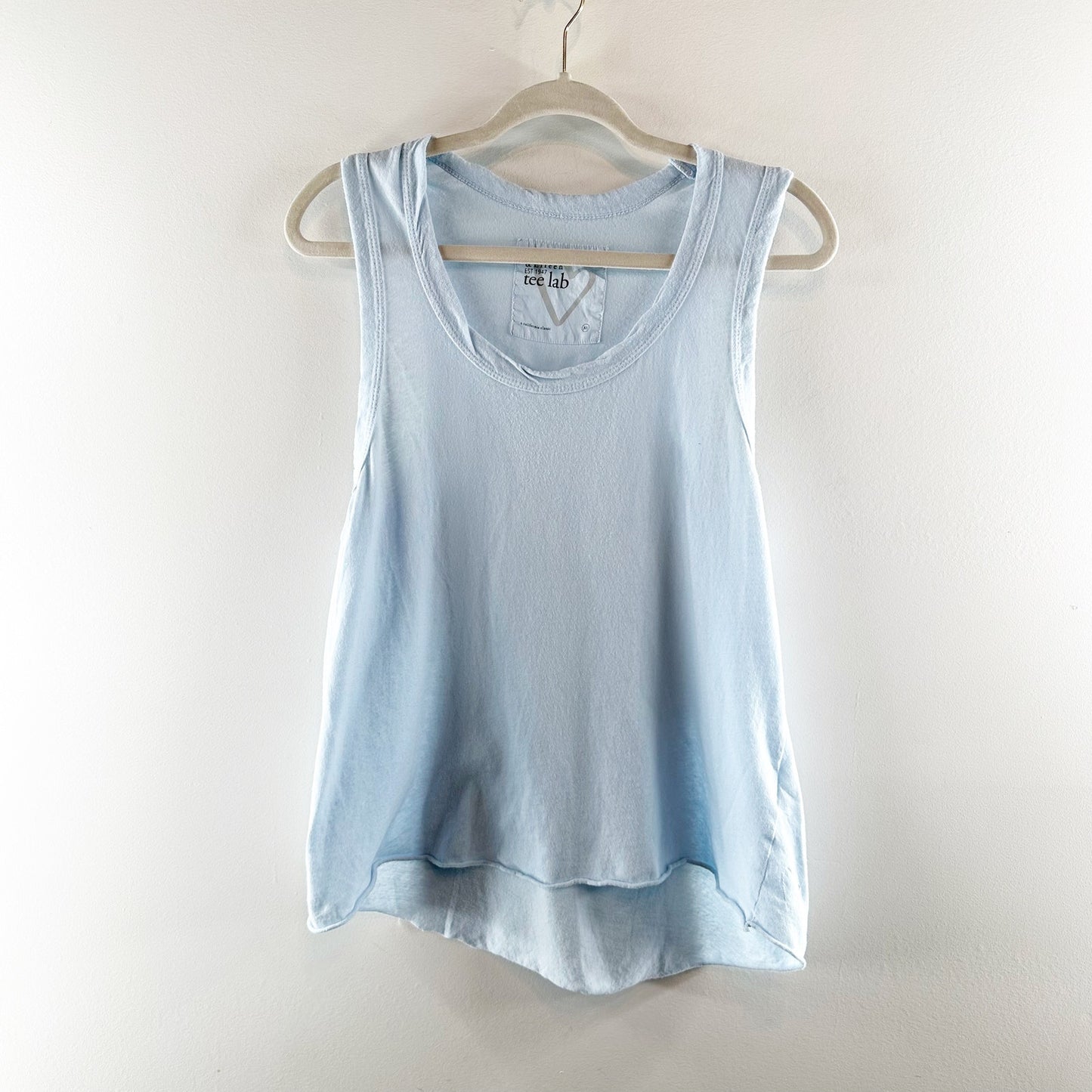 Frank & Eileen Tee Lab Cotton Muscle Tank Top Light Blue Medium