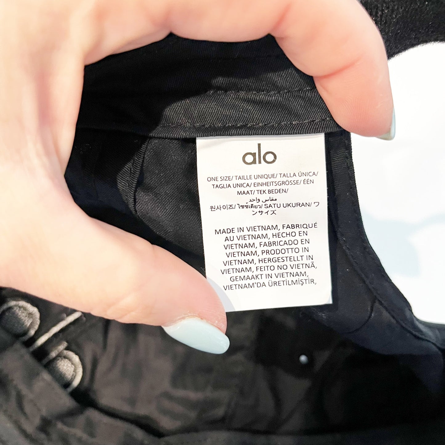 Alo Off Duty One Size Adjustable Baseball Cap Hat Black