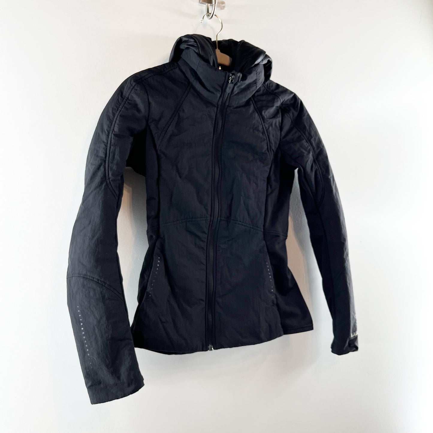 Lululemon Another Mile Full Zip Hooded Puffer Parka Jacket Black 4