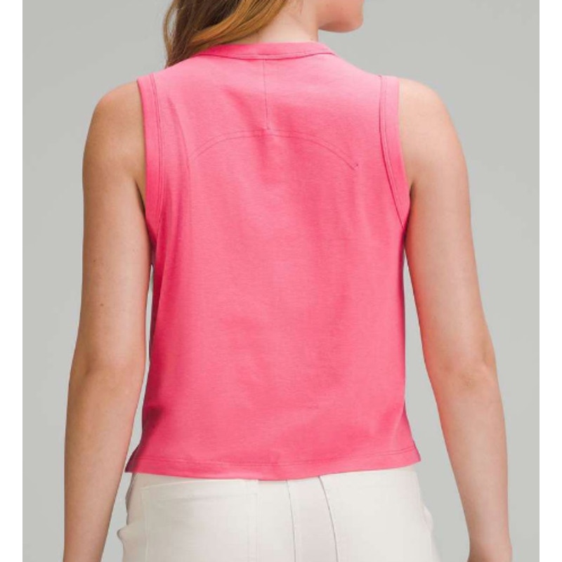 Lululemon Classic-Fit Cotton-Blend Muscle Tank Top Lip Gloss Pink 6