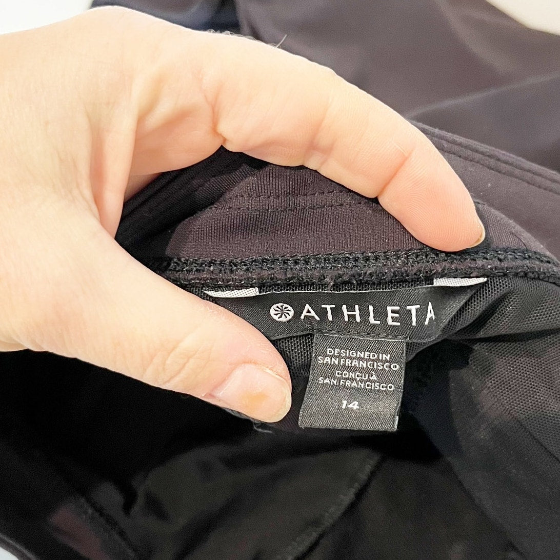 Athleta Headlands Hybrid High Rise Flare Outdoor Hiking Pants Black 14