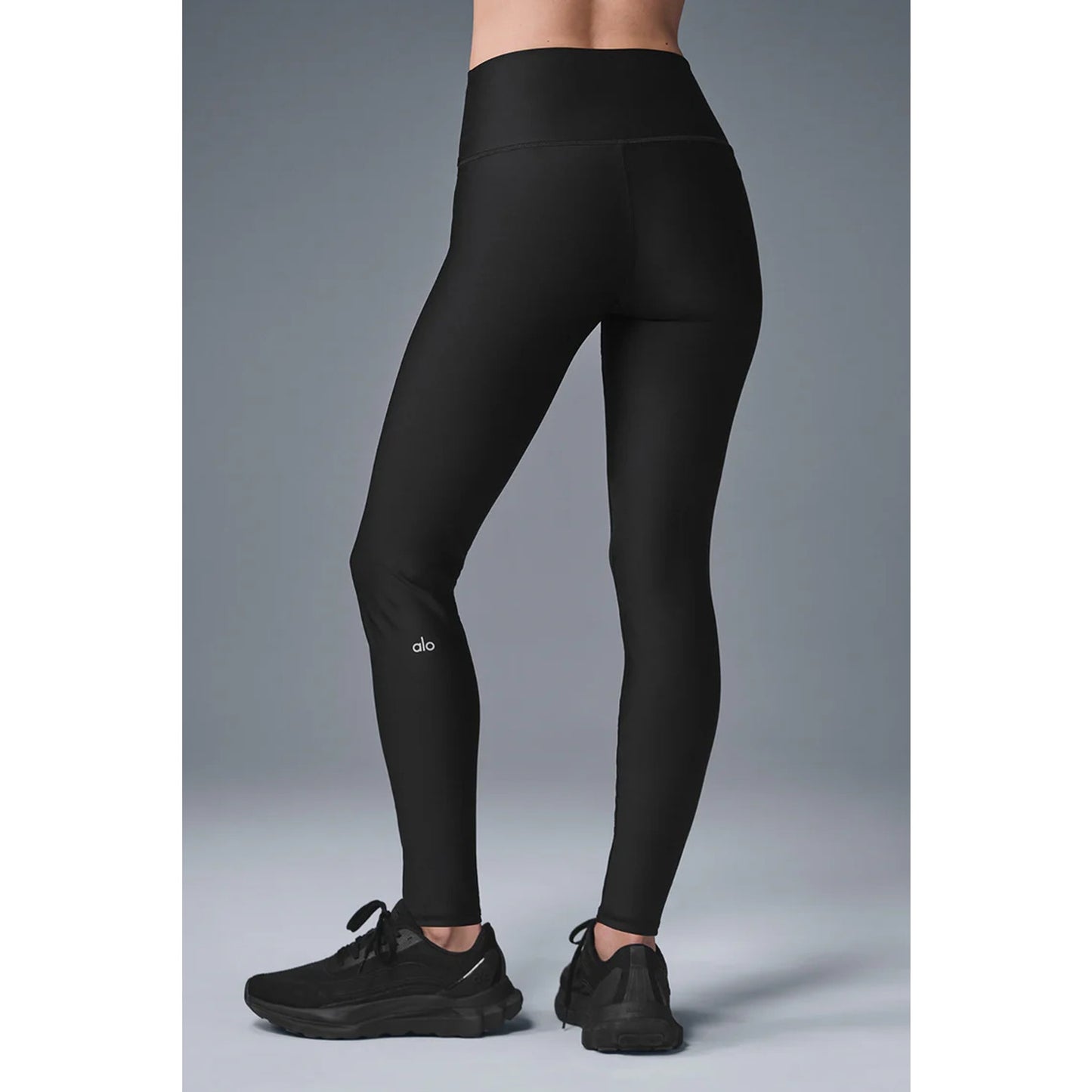 Alo Yoga Pull On High Waisted Airlift Workout 7/8 Leggings Pants Black Small
