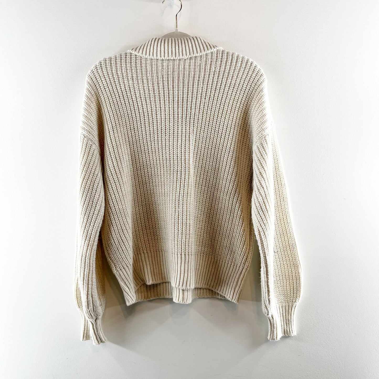 Steve Madden BB Dakota Mountain Time Sweater Oatmeal Tan Small