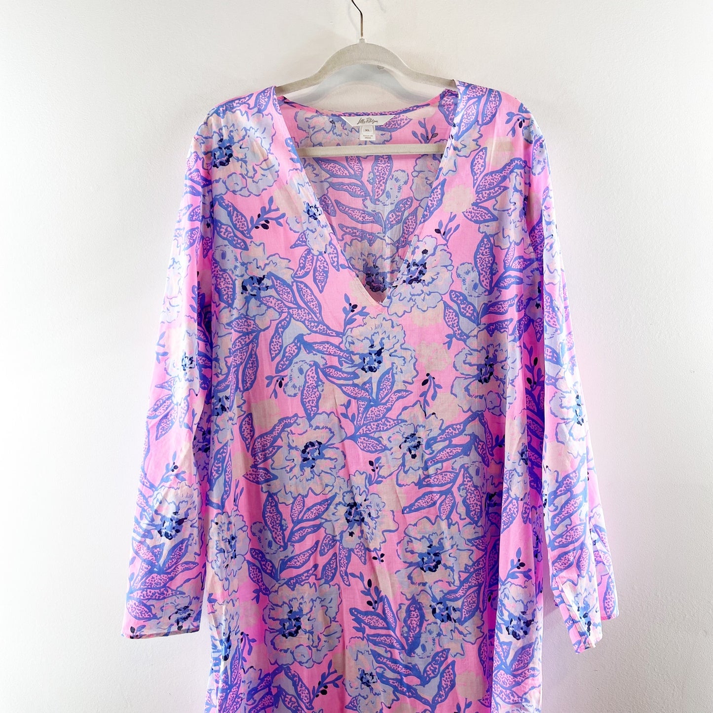 Lilly Pulitzer Perry Cover Up Maxi Dress Multi Totally Koalafied Pink XL