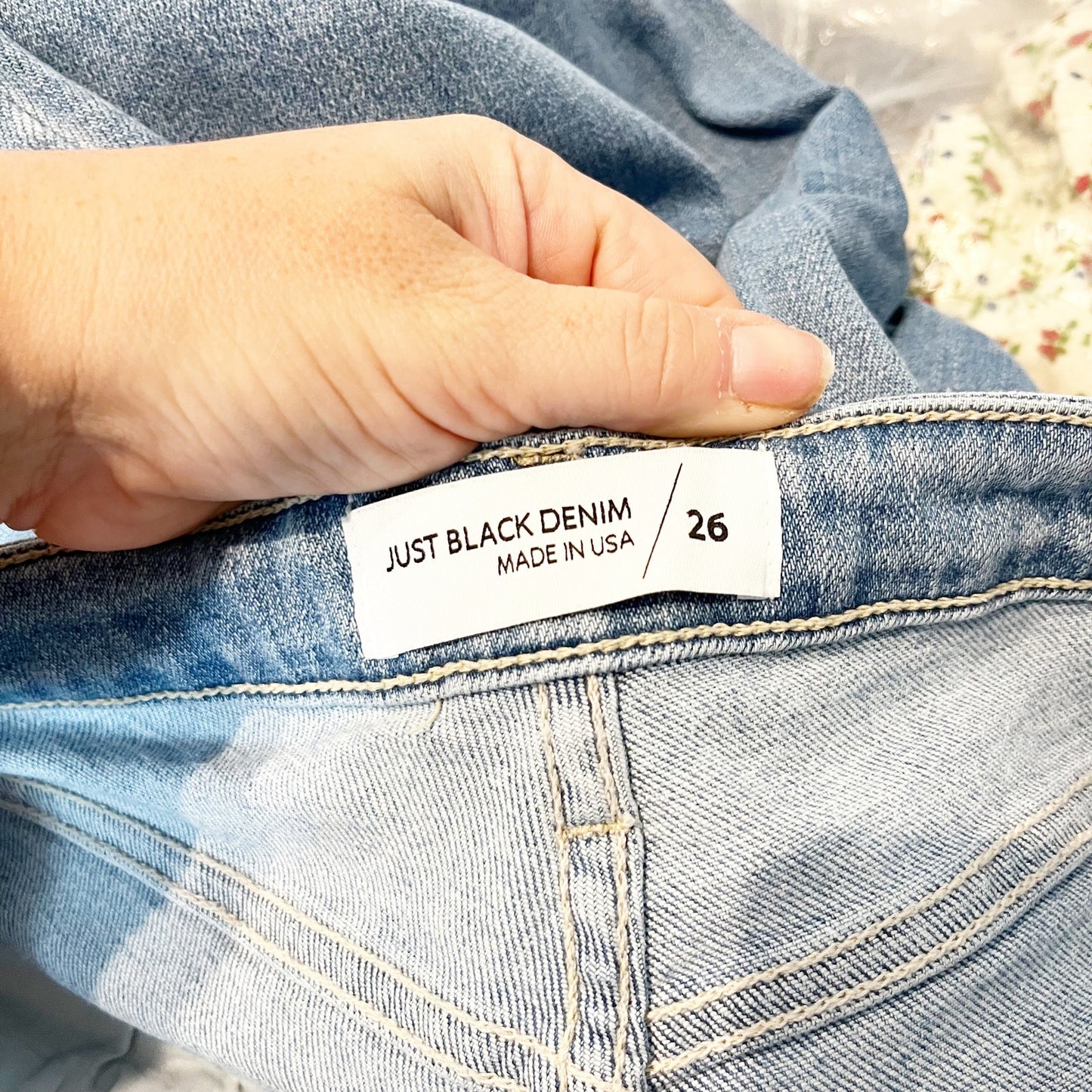Just Black Denim Slim Cropped Wide Leg Mid Rise Jeans Blue 26