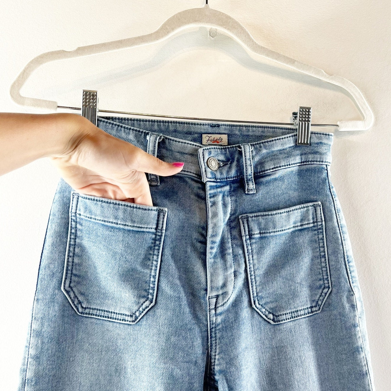 Faherty Stretch Terry Patch Pocket Ankle Pants Jeans Eastern Shore Blue 26