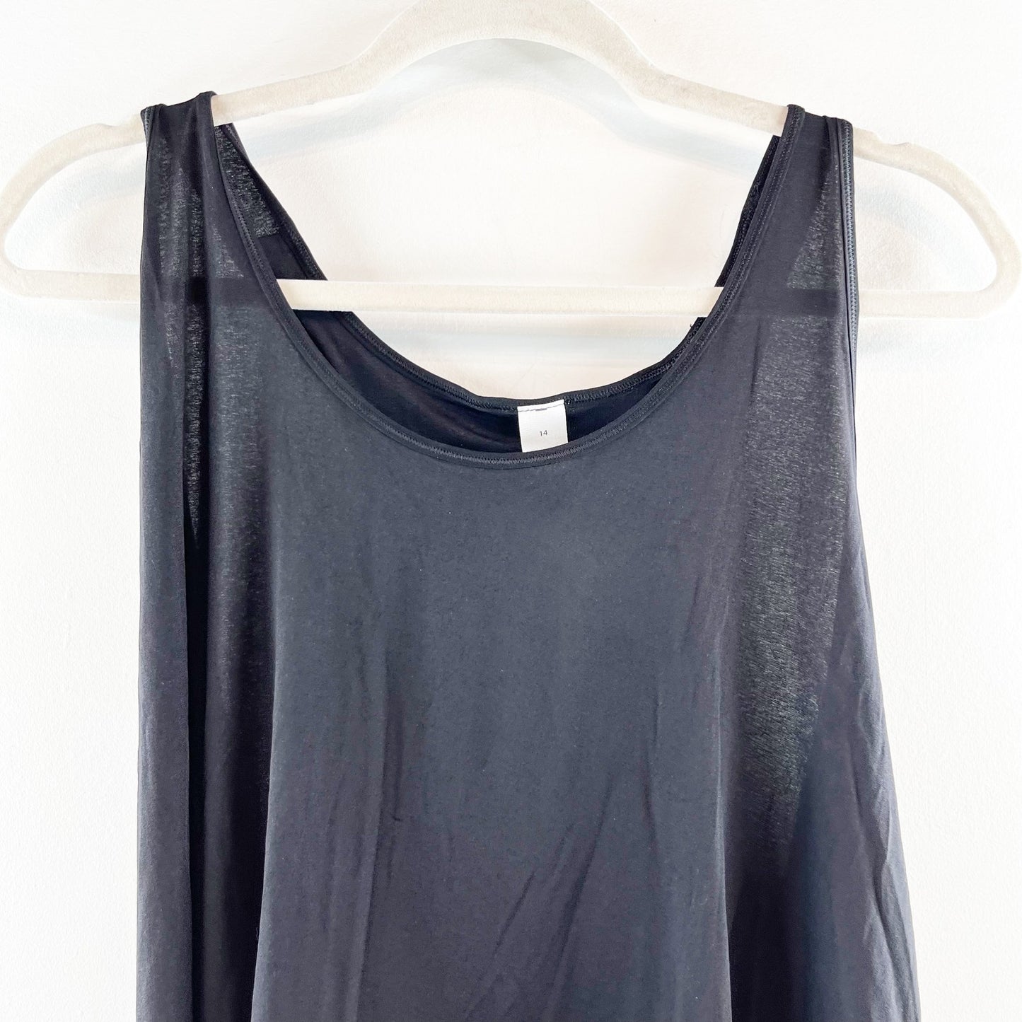 Lululemon Essential Tank Top Pleated Jersey Black 14