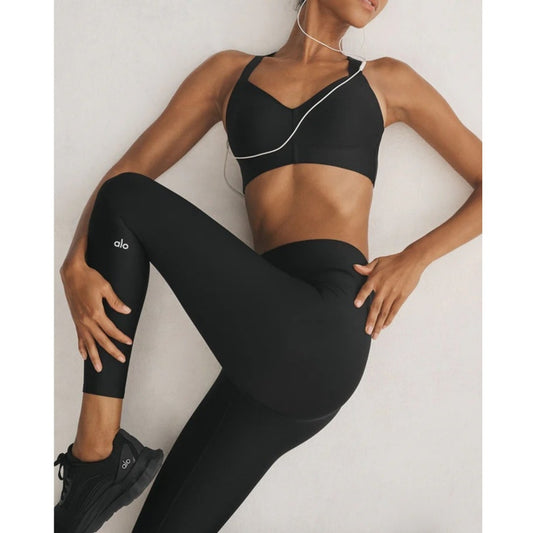 Alo 7/8 High-Waist Airlift Leggings Black Small