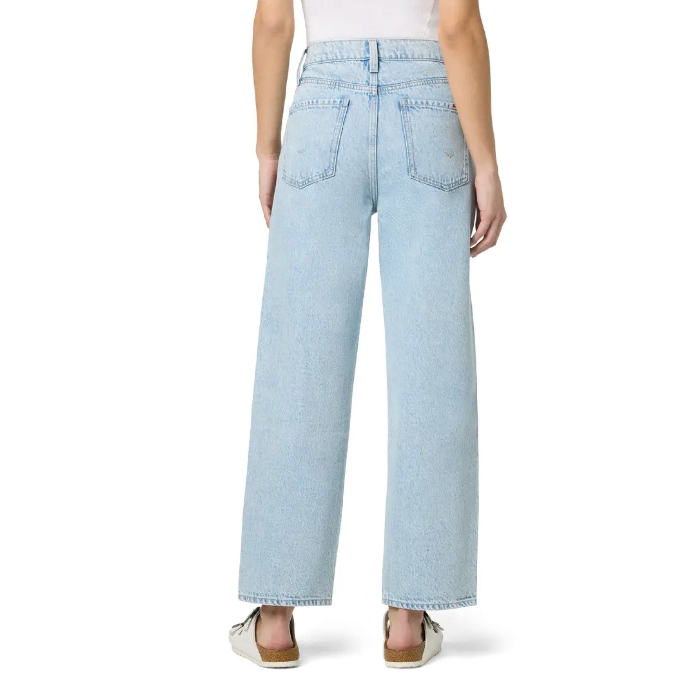 Hudson Noa High Rise Straight Leg Ankle Jeans Denim Brenda Light Wash 31