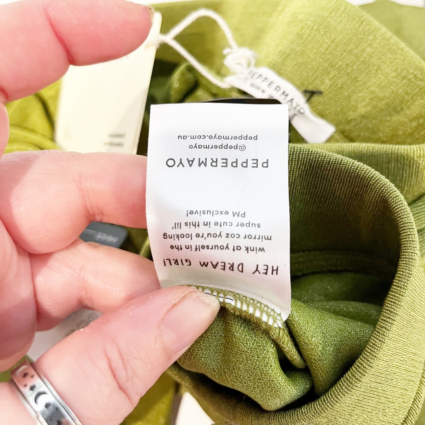 Peppermayo Wrap Tie Crop Bra Top and High Rise Flare Pants Matching Set Green 6
