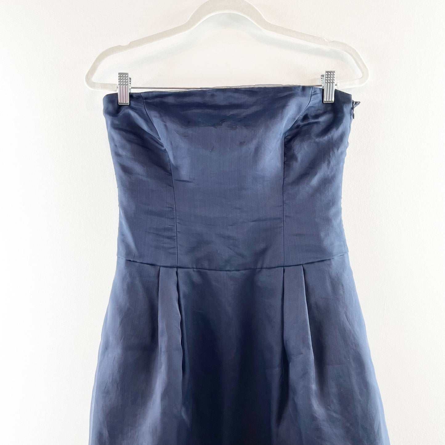 Ralph Lauren Strapless Tulle A Line Mini Dress Blue 6