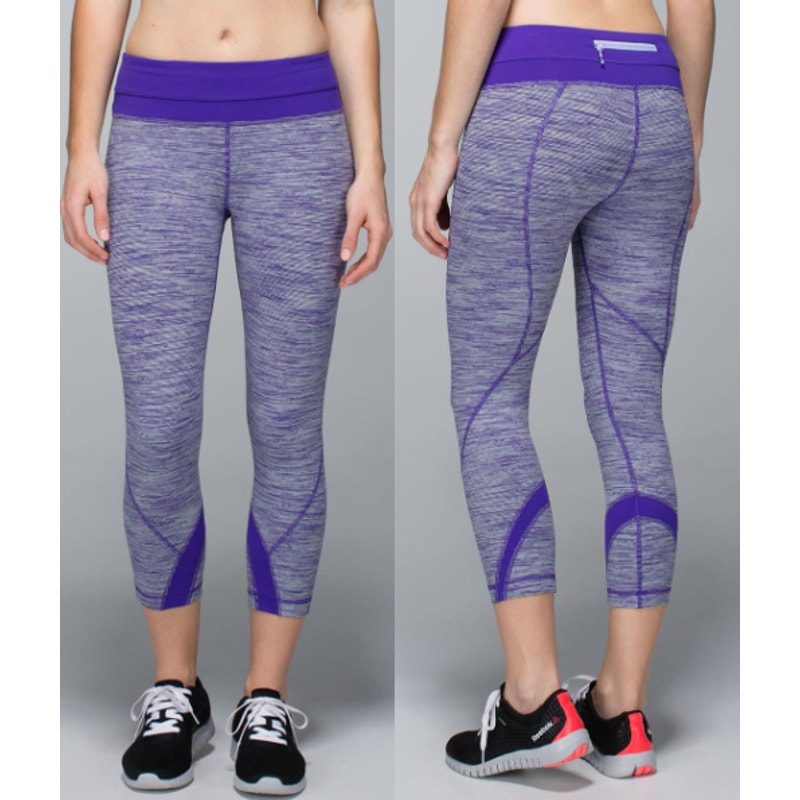 Lululemon Run: Inspire Crop II All Luxtreme Active Legging Space Bruised Berry 8