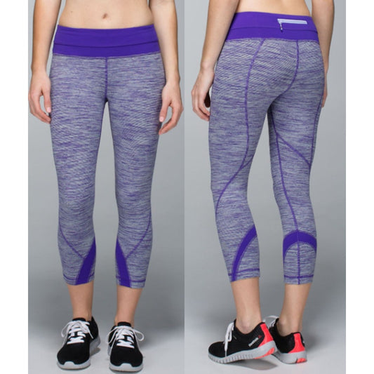 Lululemon Run: Inspire Crop II All Luxtreme Active Legging Space Bruised Berry 8