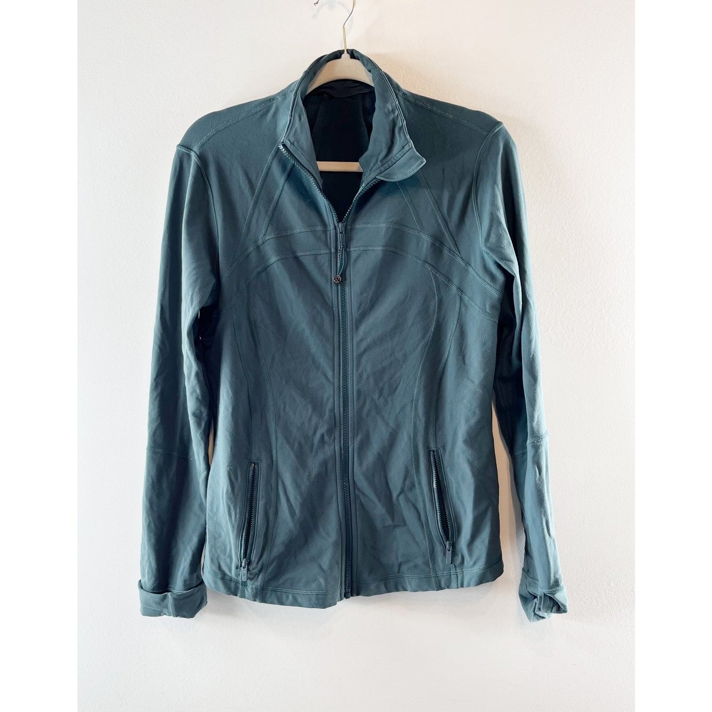 Lululemon Athletica Long Sleeve Full Zip Define Jacket Nocturnal Teal Green 12
