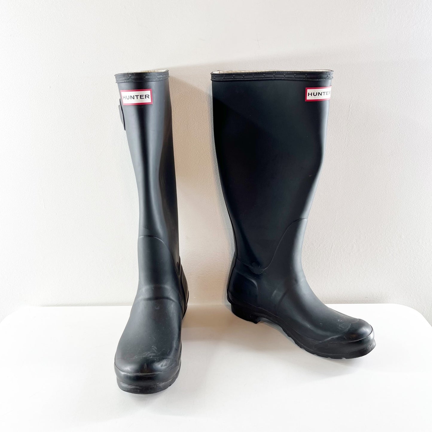 Hunter Tall Rubber Rain Boots Black 7
