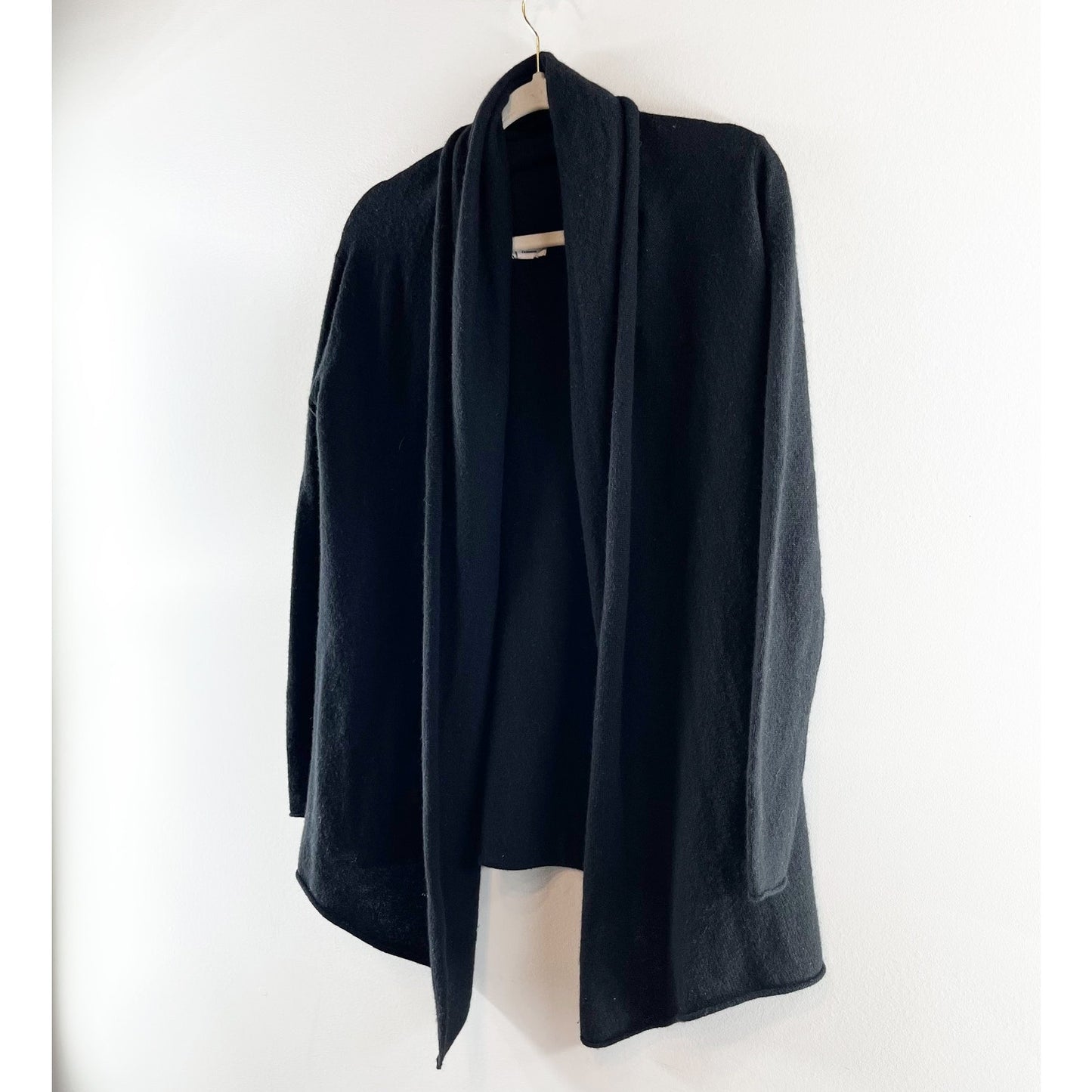 Club Monaco Cristina 100% Cashmere Shawl Lapel Cardigan Sweater Black Small