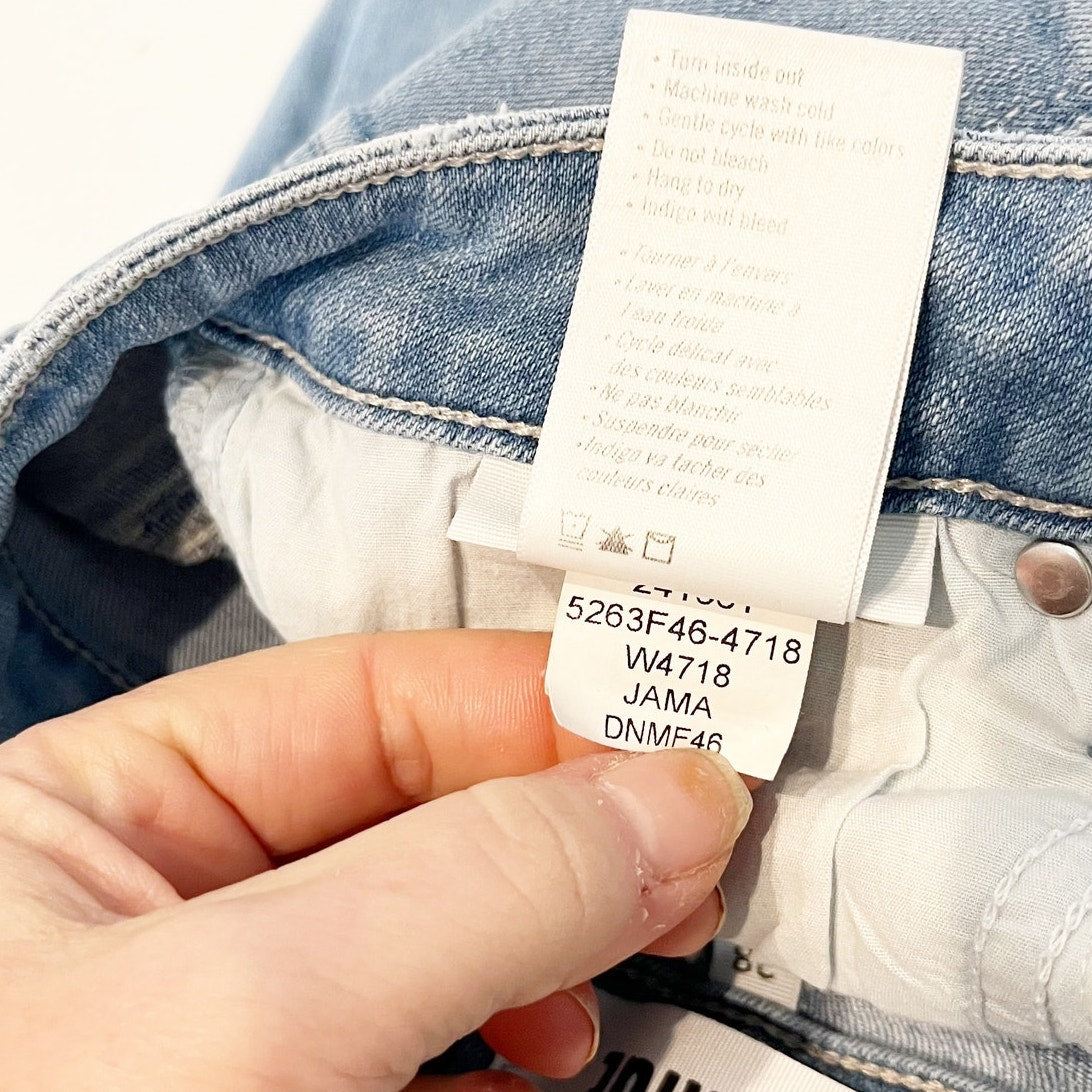 Paige Relaxed Colette High Waisted Denim Cropped Flare Jeans Jama Wash 28