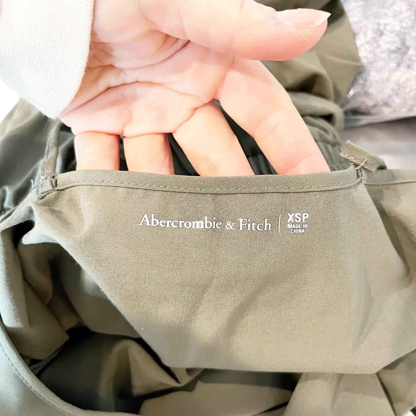 Abercrombie & Fitch Traveler Sleeveless Jogger Jumpsuit Olive Green XS Petite