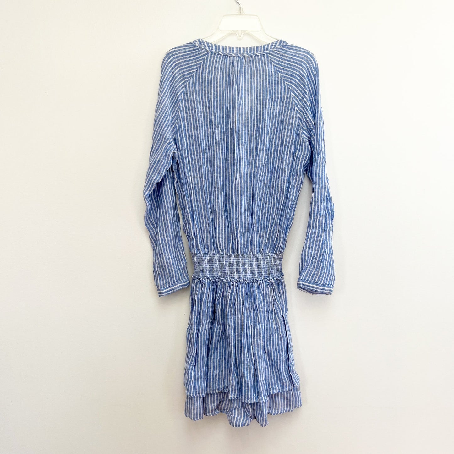 Rails Linen Blend Jasmine Mini Dress in Azure Stripe Blue XS