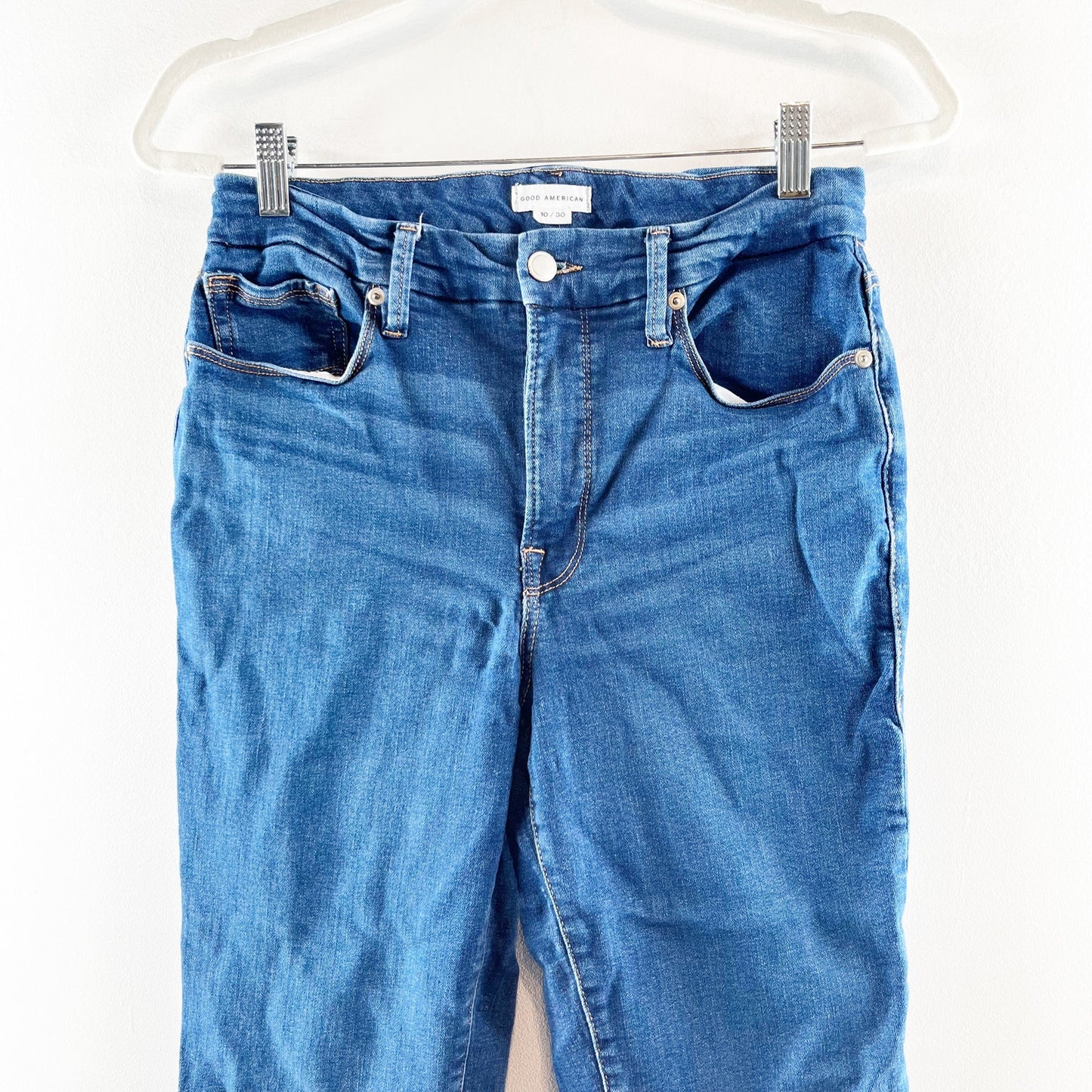 Good American High Rise Good Legs Straight Leg Jeans Blue007 10 / 30