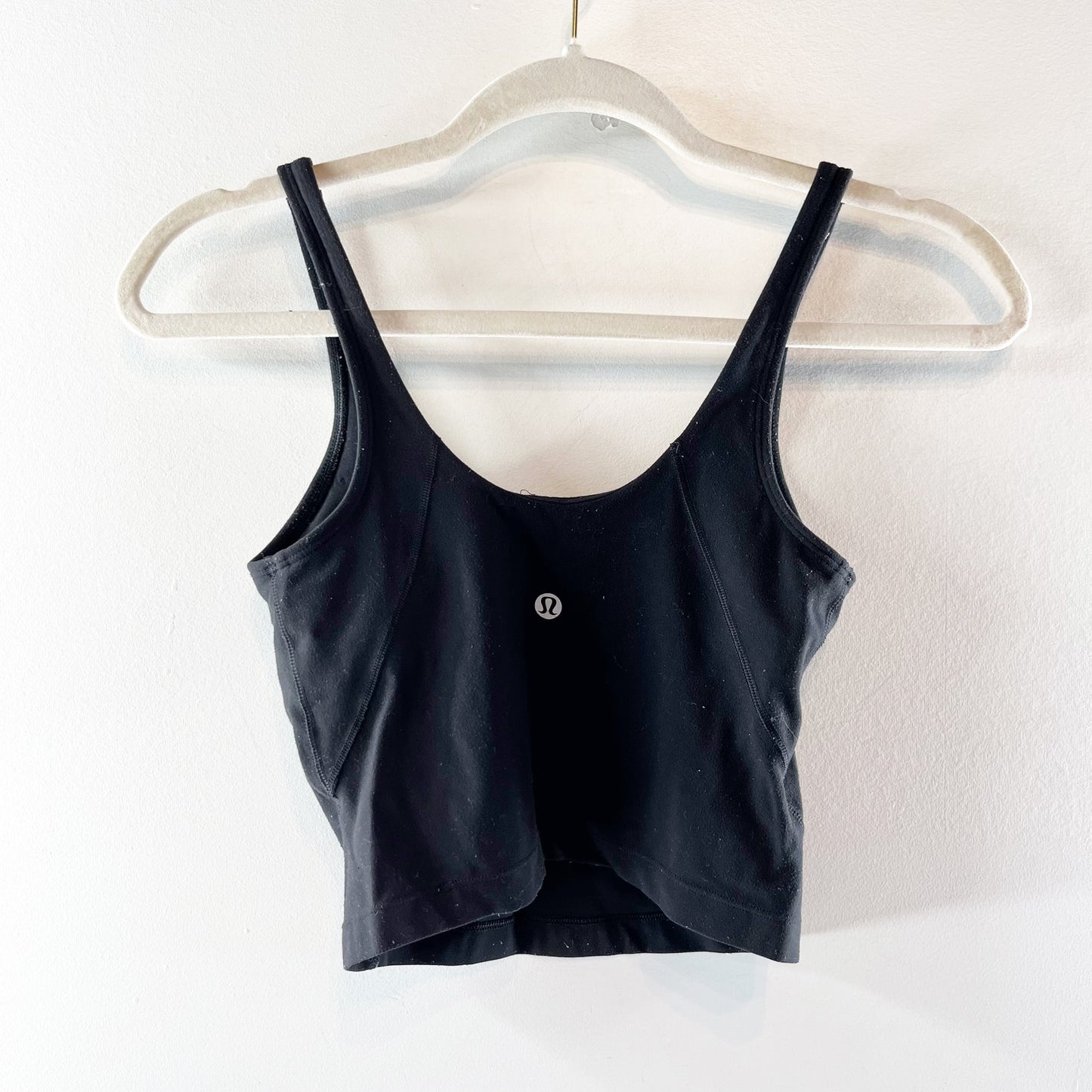 Lululemon Athletica Align Cropped Tank Top Light Support A/B Cup Black 2