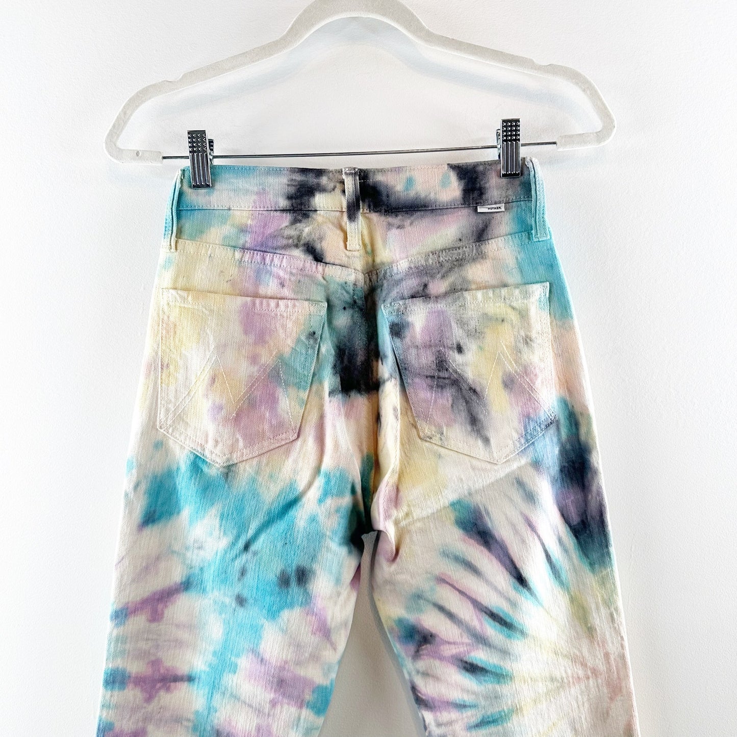 Mother The Tripper Cropped Boot Tie Dye Jeans Swirling Secrets 25