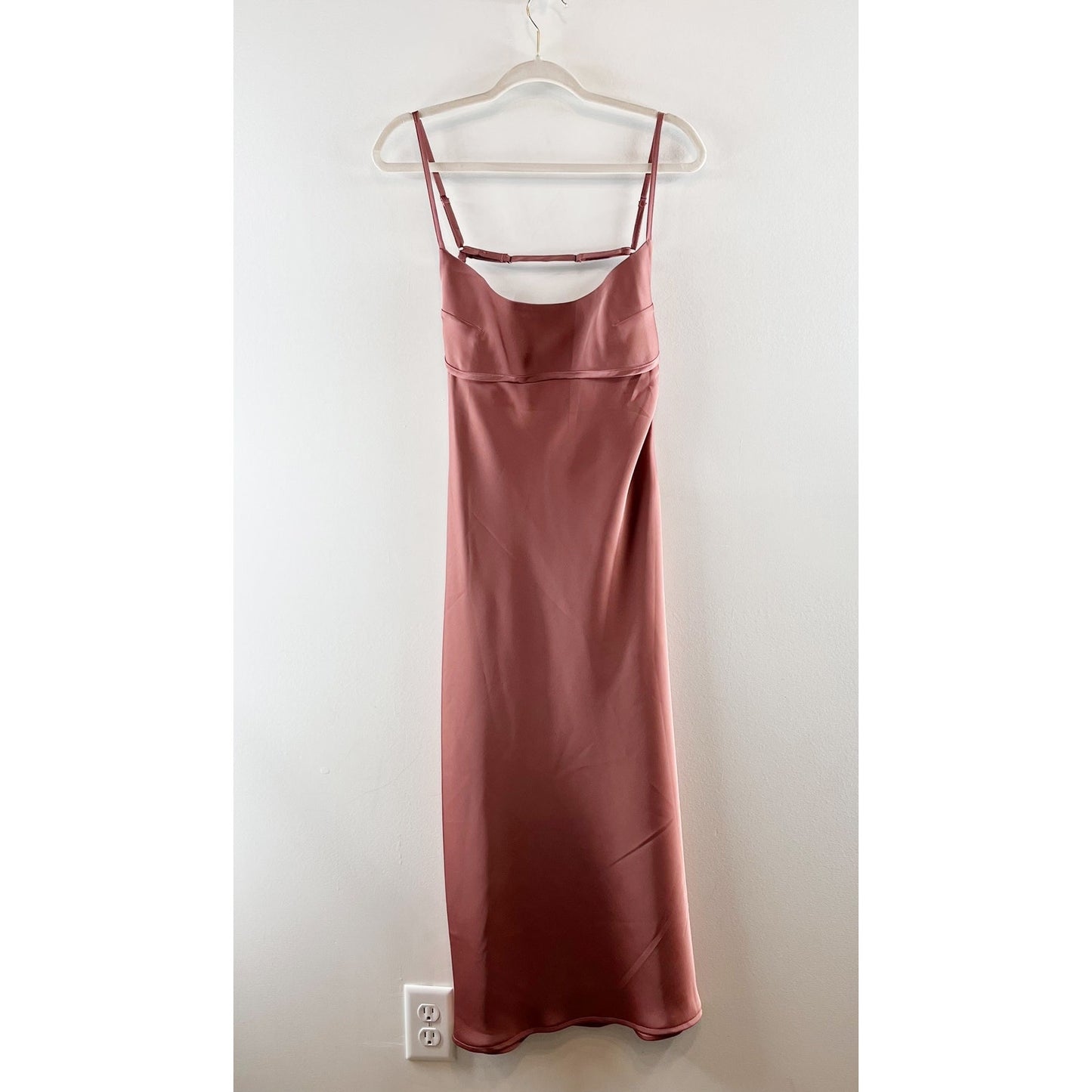 Dress Forum Satin Midi Slip Dress Rose Pink Medium