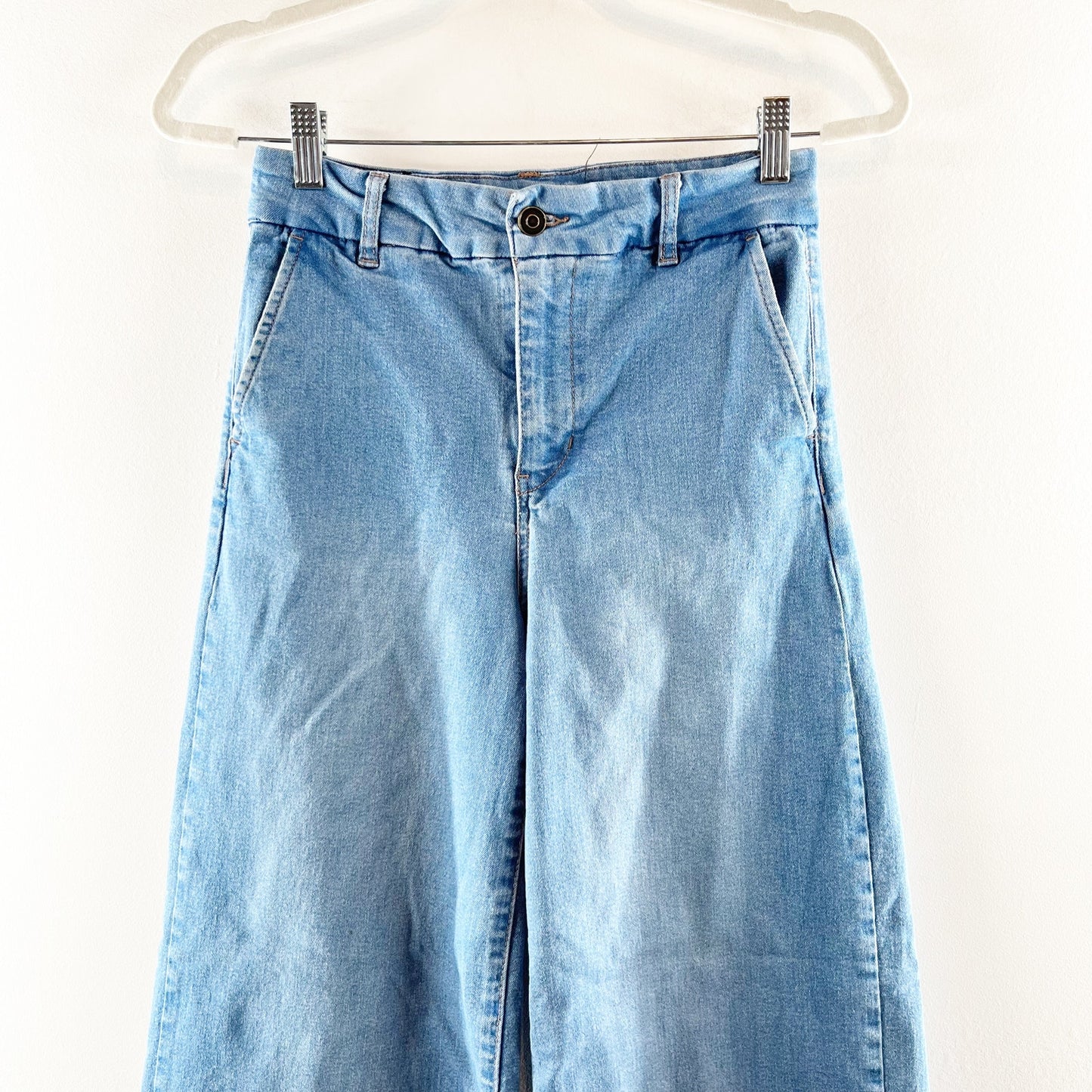 BCBGeneration High Rise Wide Leg Trouser Jeans Blue 7 / 28