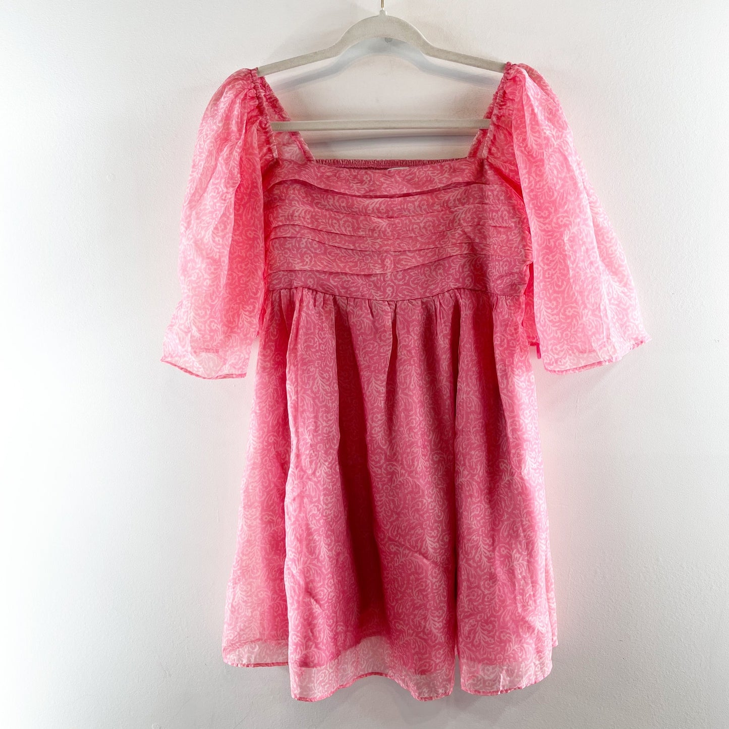 Abercrombie & Fitch Emerson Angel Short Sleeve Mini Dress Pink Large