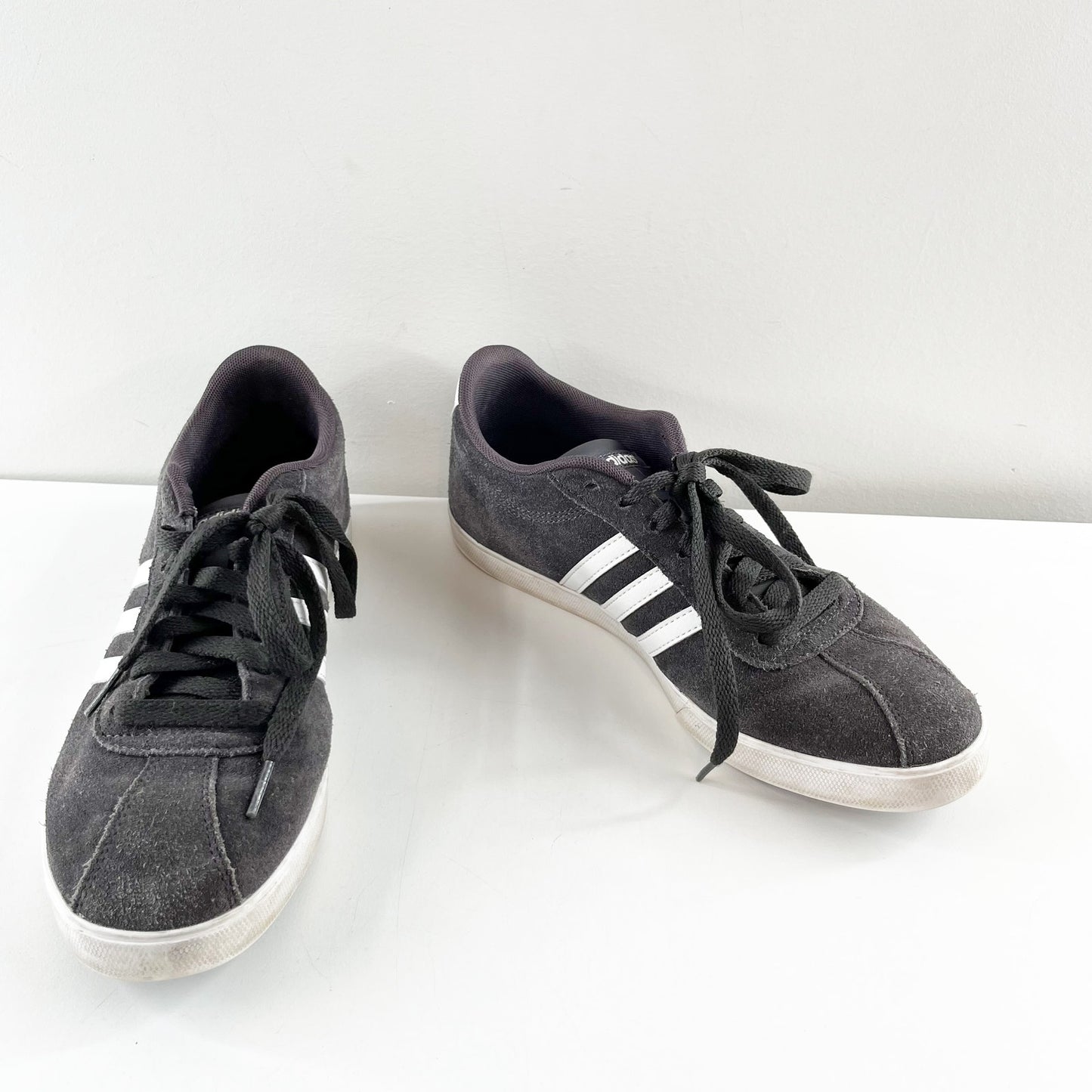Adidas Neo Courtset Low Court Lace Up Shoes Sneakers Gray 9.5
