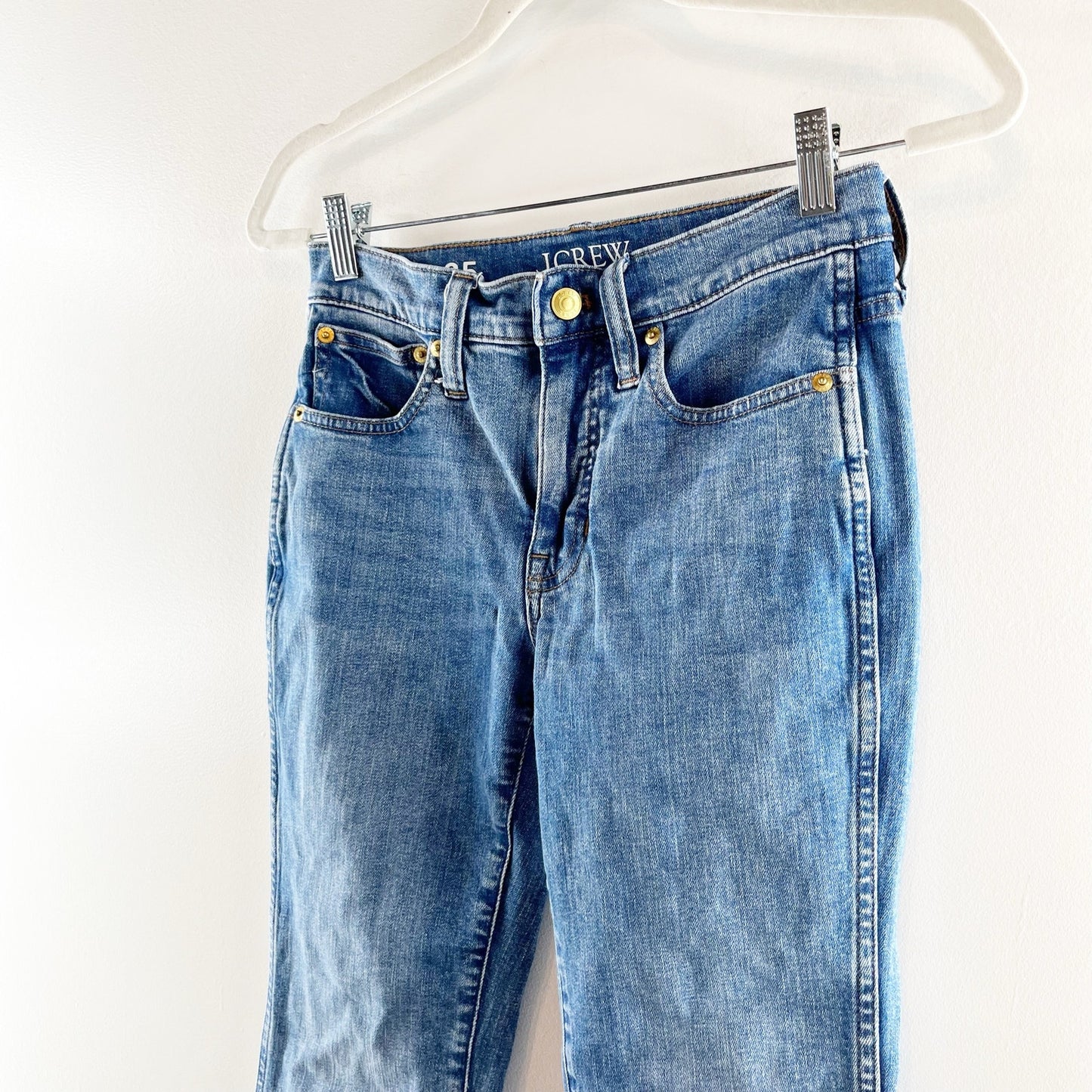 J. Crew 9" Vintage Slim Straight Jeans In Lakeshore Wash Blue 25