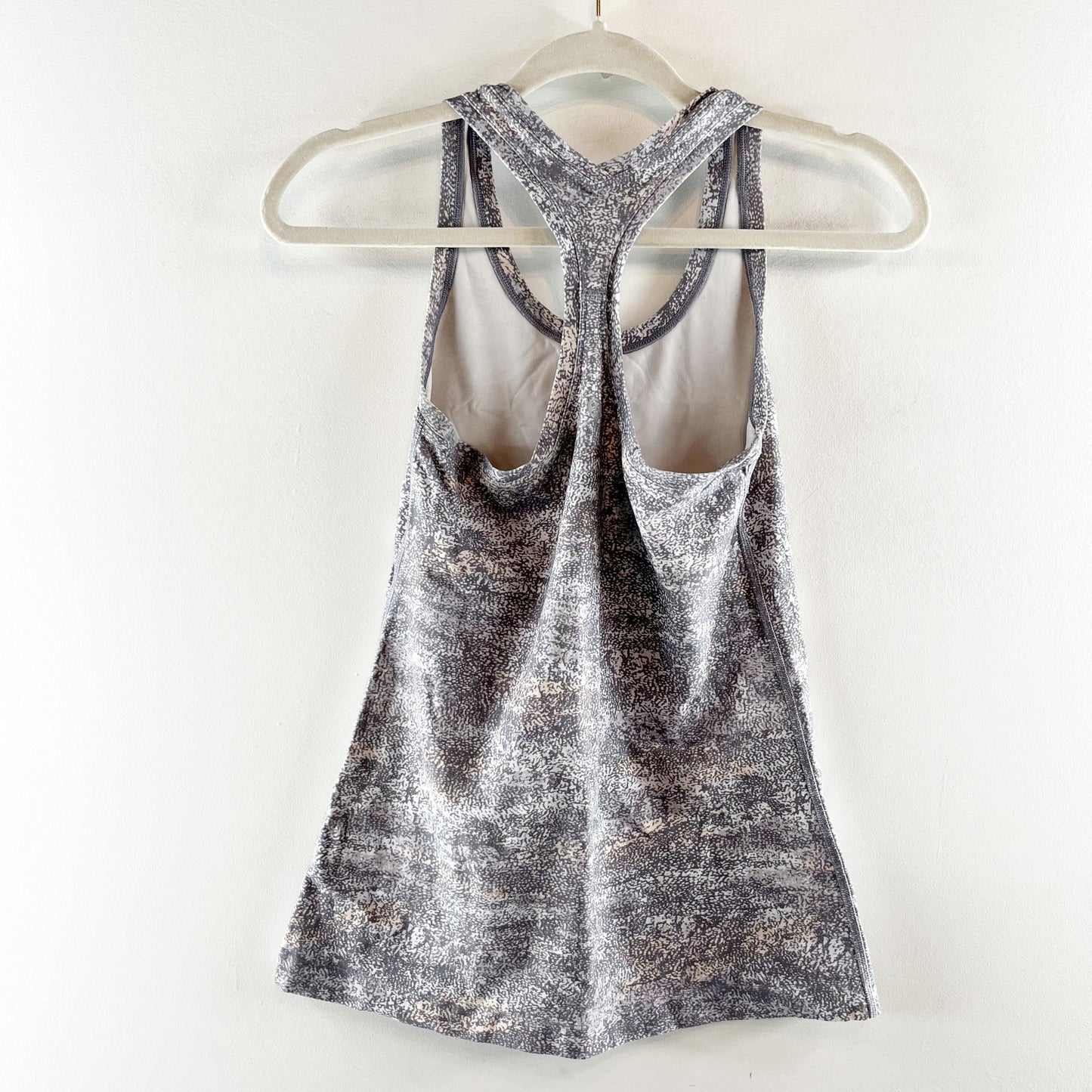 Lululemon Cool Racerback II Nulu Frozen Vista Alpine White Multi Small