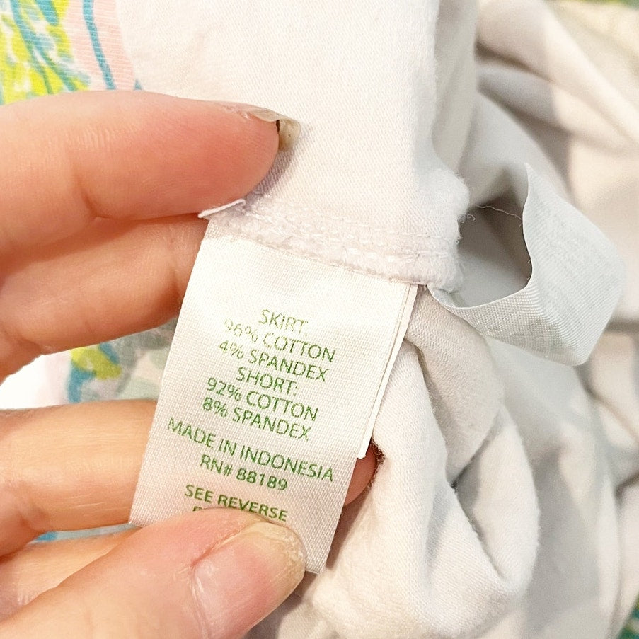 Lilly Pulitzer Madison Mini Skirt Skort Vitamin Sea Green XL
