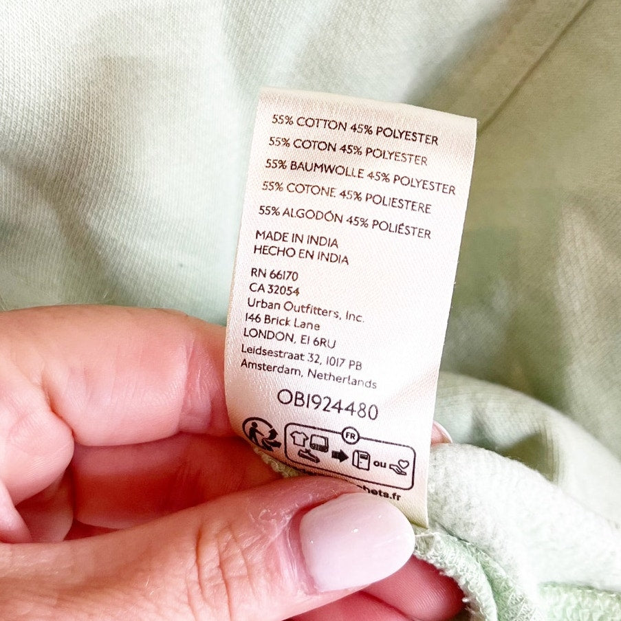 Pilcro by Anthropologie Johnny Collar Pullover Sweatshirt Mint Green Large