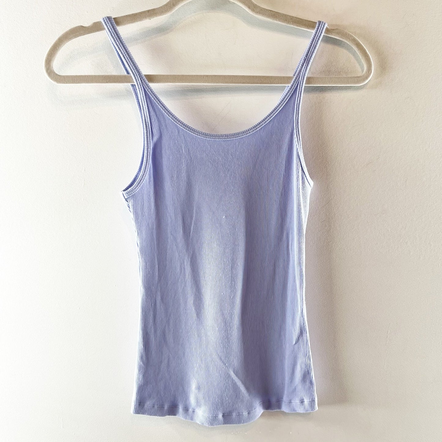 Alo Ribbed Prosper Tank Top Light Provence Blue Small
