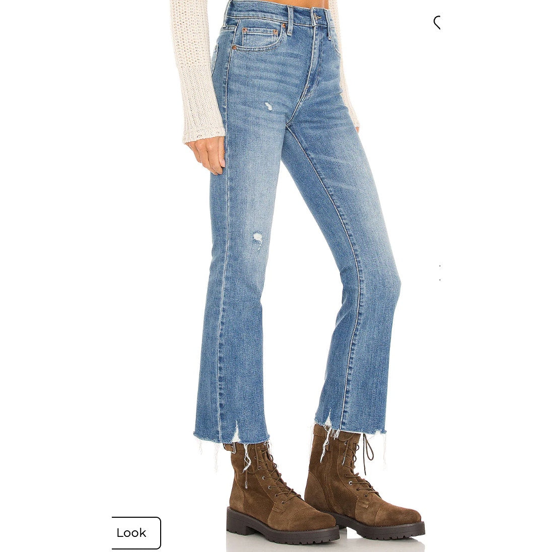 Pistola Lennon High Rise Cropped Boot Cut Jeans Zuma Blue 26