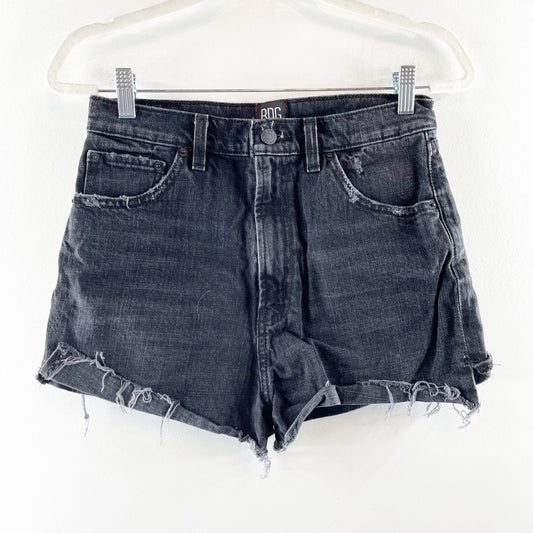 BDG Urban Outfitters High Rise Girlfriend Cutoff Jean Denim Shorts Black 28